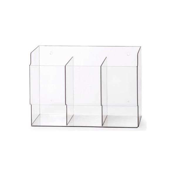 Omnimed 305393 Triple Acrylic Surgical Glove Box Dispenser, 17"W x 7"D x 11-3/8"H